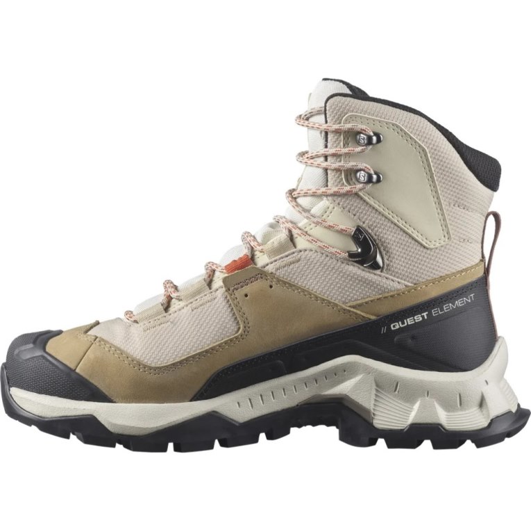 Beige / Olive / Black Salomon Quest Element GTX Women's Hiking Boots | IE BF9085